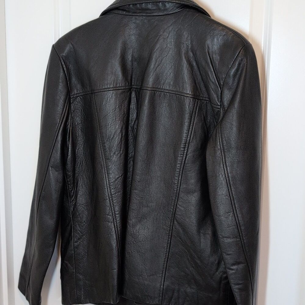 Nine West Women's Black Button Front Collared Jacket With Pockets Lined Size L - Picture 7 of 12